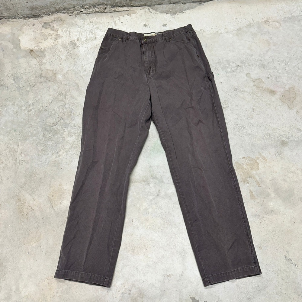 Cabelas Casuals Mens Work Pants‎ Carpenter Brown Cotton Size W36 L32